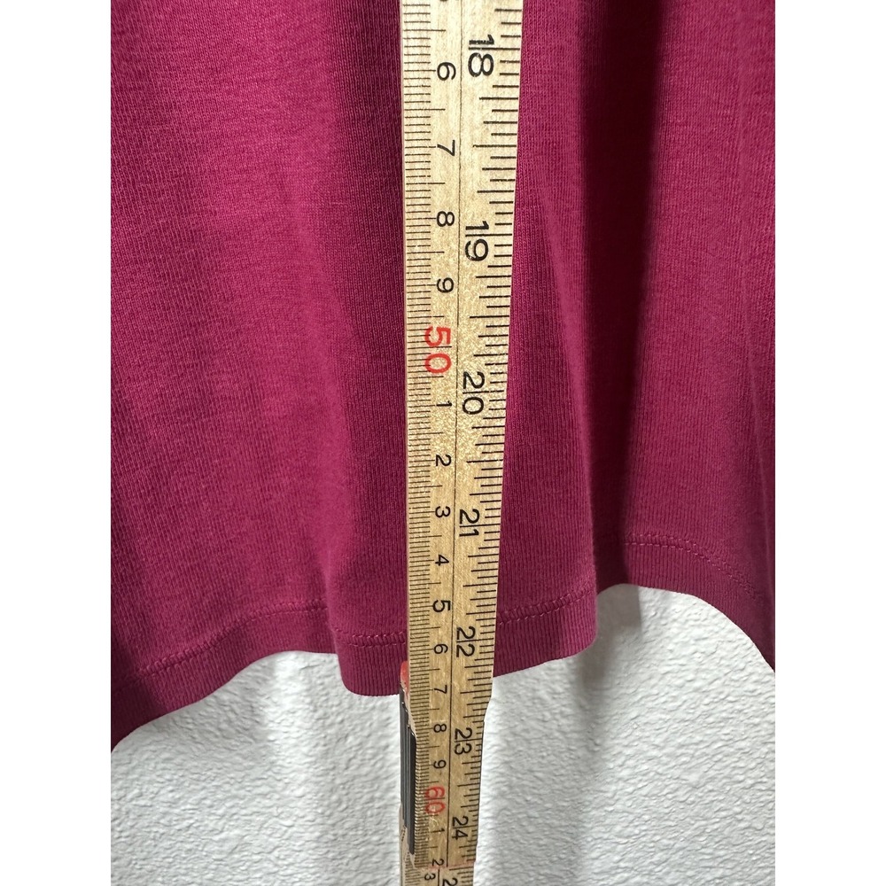 GAP Shirt Womens Large Pink V Neck 3/4 Sleeve Stretch Casual Pullover Top - Picture 4 of 7